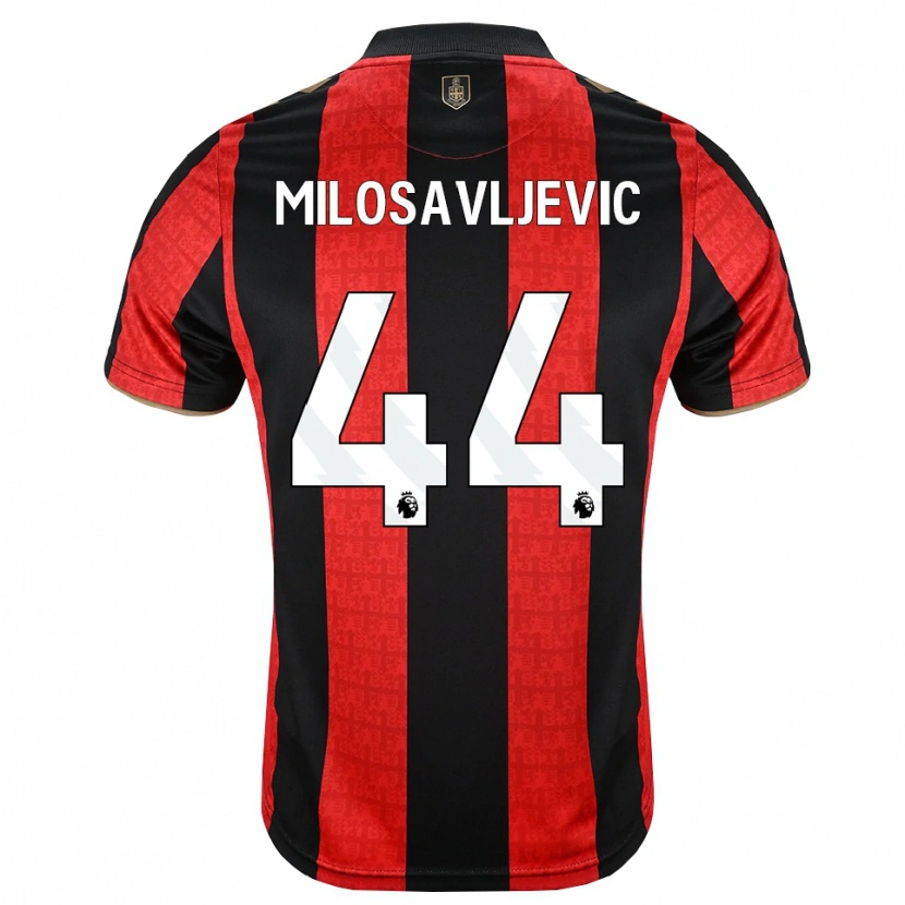 Danxen Dzieci Veljko Milosavljevic #44 Złoty Czerwony Czarny Domowa Koszulka 2026/27 Koszulki Klubowe
