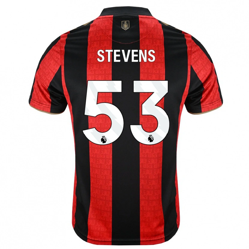 Danxen Dzieci Charlie Stevens #53 Złoty Czerwony Czarny Domowa Koszulka 2026/27 Koszulki Klubowe