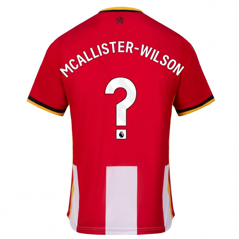 Danxen Dzieci Zack Mcallister-Wilson #0 Żółty Czarny Czerwony Domowa Koszulka 2026/27 Koszulki Klubowe