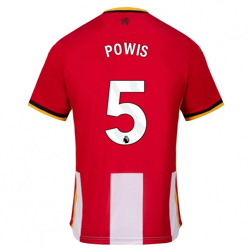 Danxen Dzieci Isaiah Powis #5 Żółty Czarny Czerwony Domowa Koszulka 2026/27 Koszulki Klubowe
