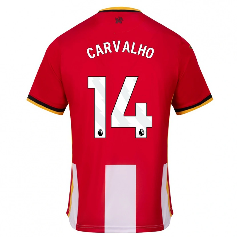 Danxen Dzieci Fábio Carvalho #14 Żółty Czarny Czerwony Domowa Koszulka 2026/27 Koszulki Klubowe