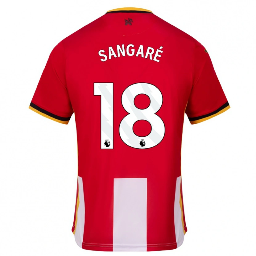 Danxen Dzieci Mamadou Sangaré #18 Żółty Czarny Czerwony Domowa Koszulka 2026/27 Koszulki Klubowe