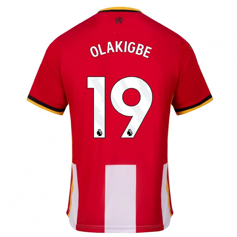 Danxen Dzieci Michael Olakigbe #19 Żółty Czarny Czerwony Domowa Koszulka 2026/27 Koszulki Klubowe