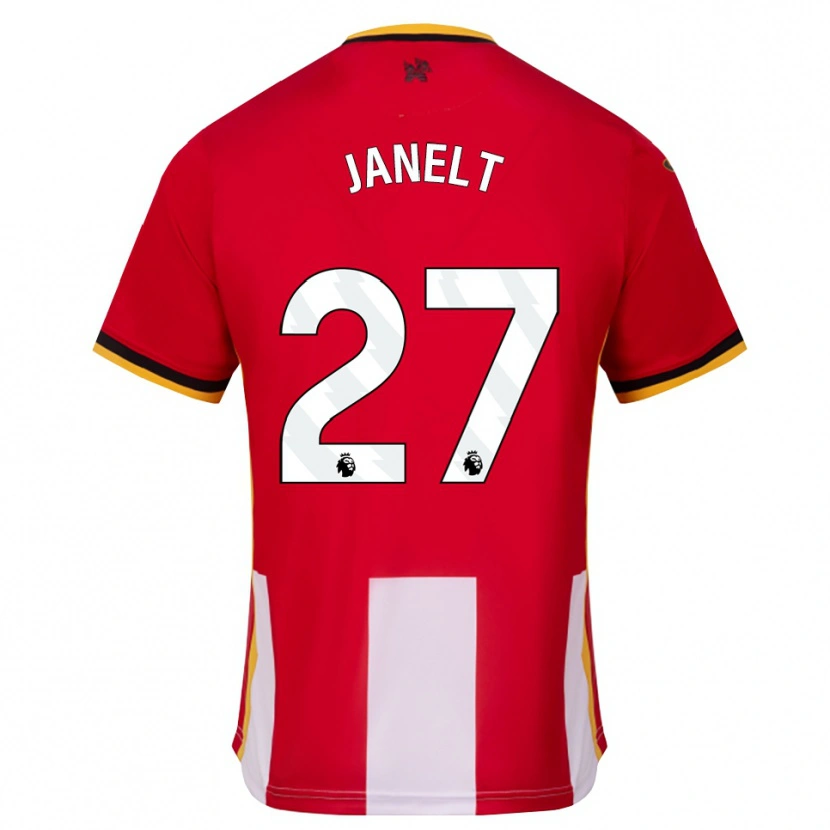 Danxen Dzieci Vitaly Janelt #27 Żółty Czarny Czerwony Domowa Koszulka 2026/27 Koszulki Klubowe