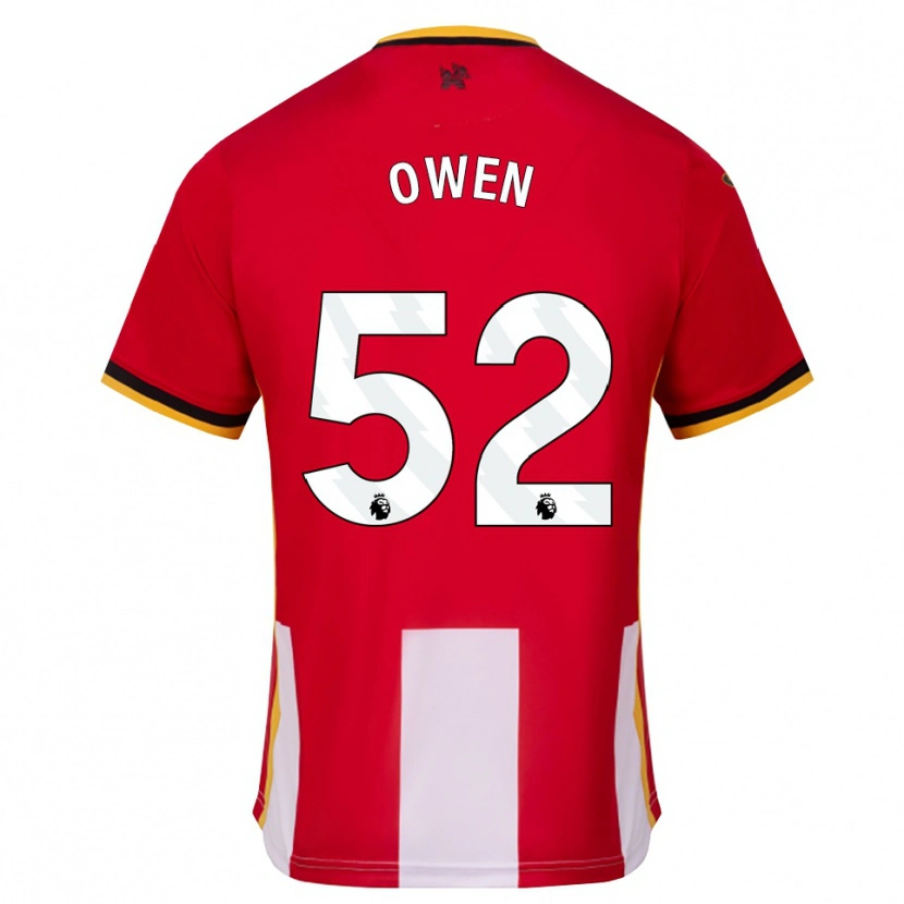 Danxen Dzieci Riley Owen #52 Żółty Czarny Czerwony Domowa Koszulka 2026/27 Koszulki Klubowe