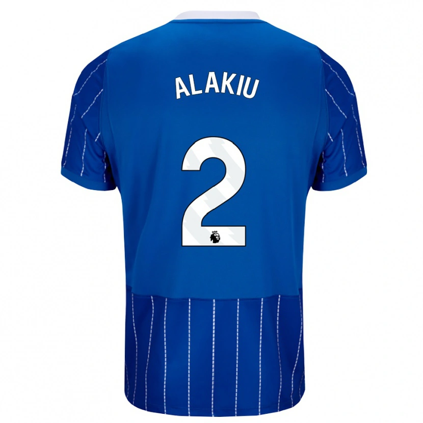 Danxen Dzieci Isaiah Alakiu #2 Średni Niebieski Biały Domowa Koszulka 2026/27 Koszulki Klubowe