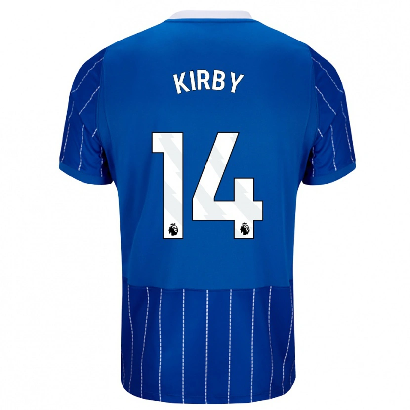 Danxen Dzieci Fran Kirby #14 Średni Niebieski Biały Domowa Koszulka 2026/27 Koszulki Klubowe