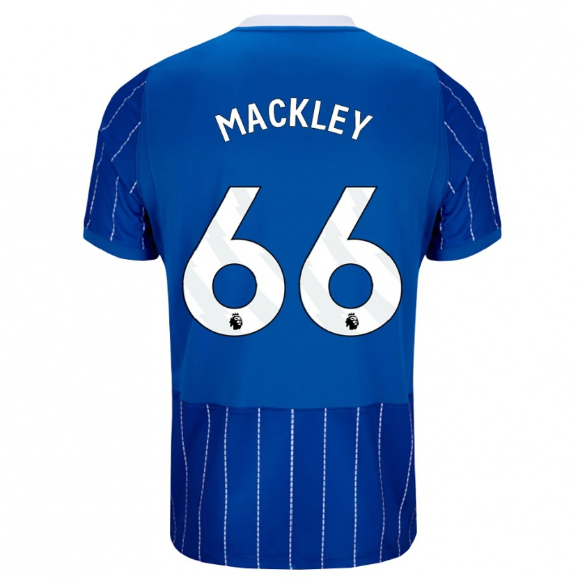 Danxen Dzieci Callum Mackley #66 Średni Niebieski Biały Domowa Koszulka 2026/27 Koszulki Klubowe