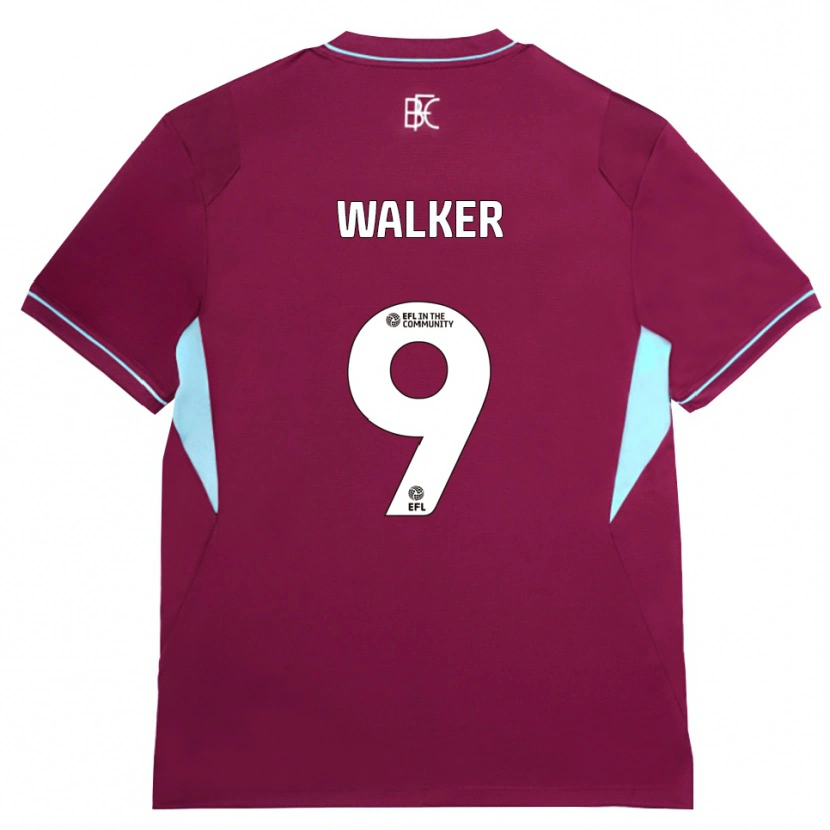 Danxen Dzieci Claudia Walker #9 Bordowy Zielony Domowa Koszulka 2026/27 Koszulki Klubowe
