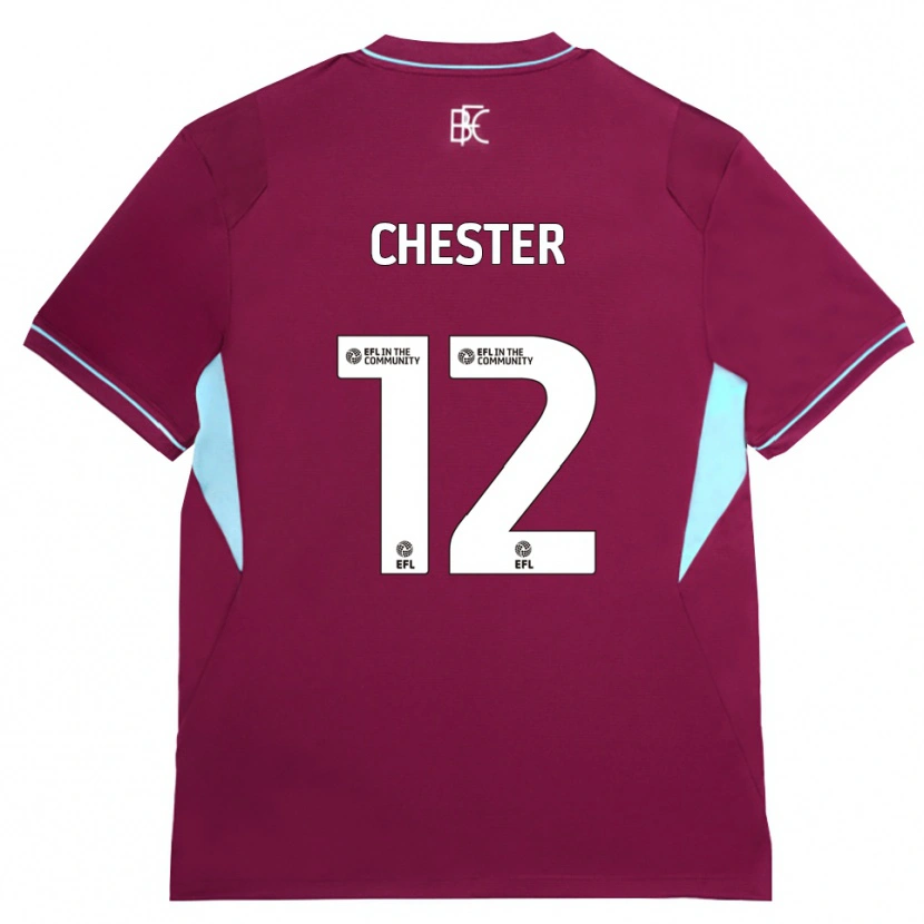 Danxen Dzieci Felix Chester #12 Bordowy Zielony Domowa Koszulka 2026/27 Koszulki Klubowe