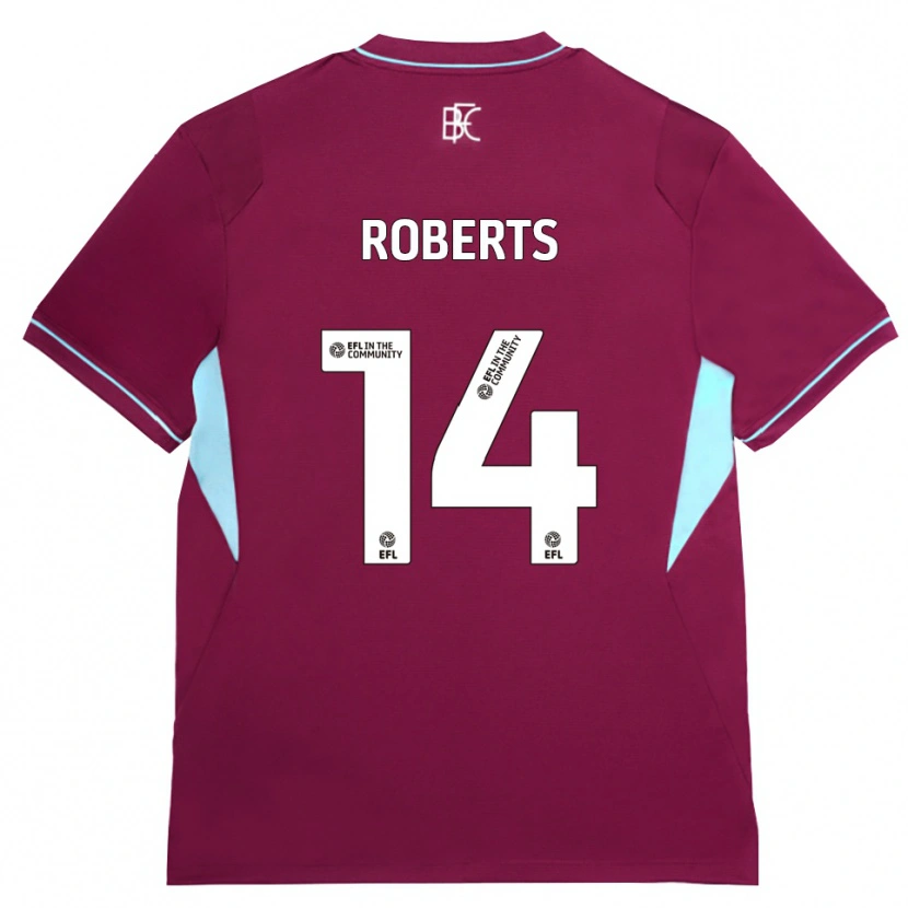 Danxen Dzieci Connor Roberts #14 Bordowy Zielony Domowa Koszulka 2026/27 Koszulki Klubowe