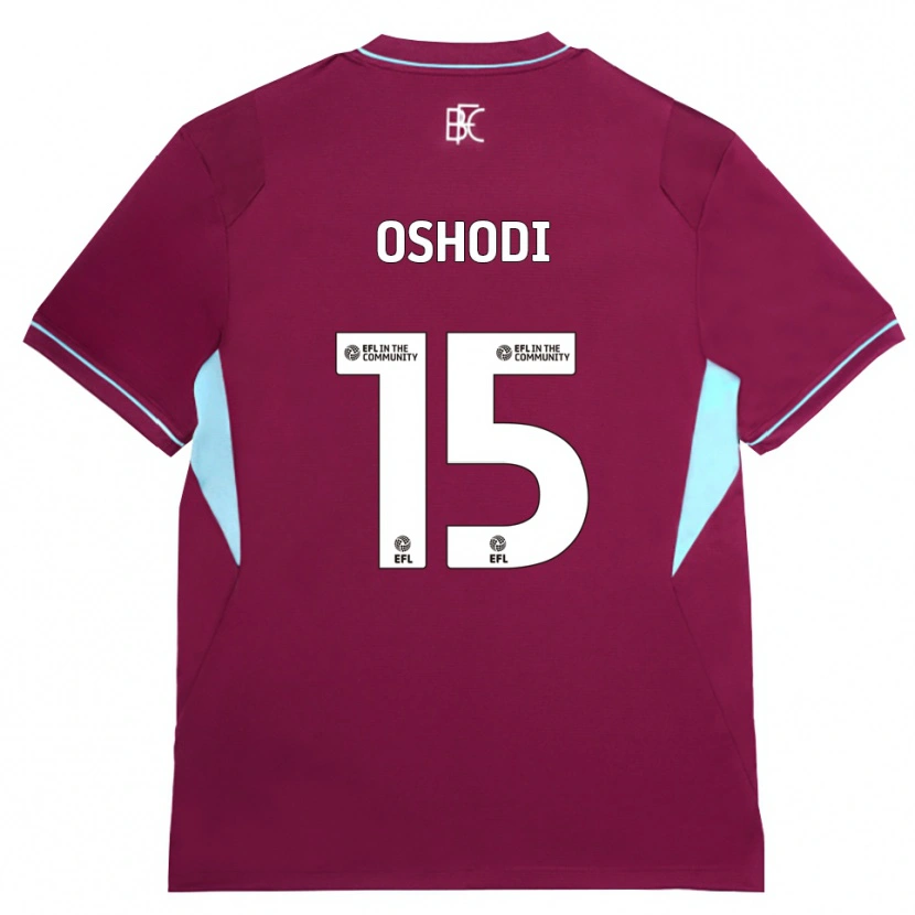 Danxen Dzieci Darren Oshodi #15 Bordowy Zielony Domowa Koszulka 2026/27 Koszulki Klubowe