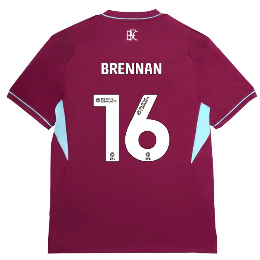 Danxen Dzieci Corey Brennan #16 Bordowy Zielony Domowa Koszulka 2026/27 Koszulki Klubowe