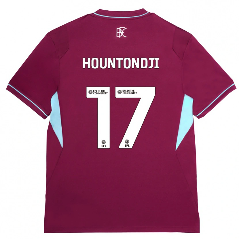 Danxen Dzieci Andréas Hountondji #17 Bordowy Zielony Domowa Koszulka 2026/27 Koszulki Klubowe