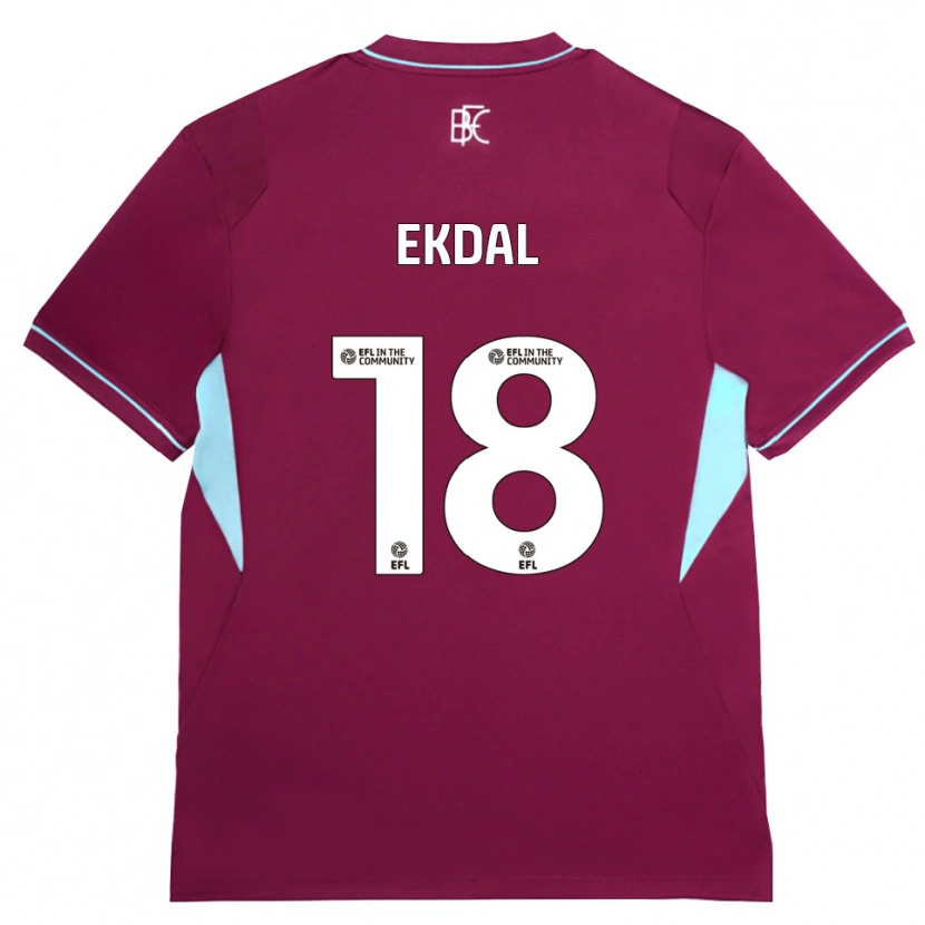 Danxen Dzieci Hjalmar Ekdal #18 Bordowy Zielony Domowa Koszulka 2026/27 Koszulki Klubowe