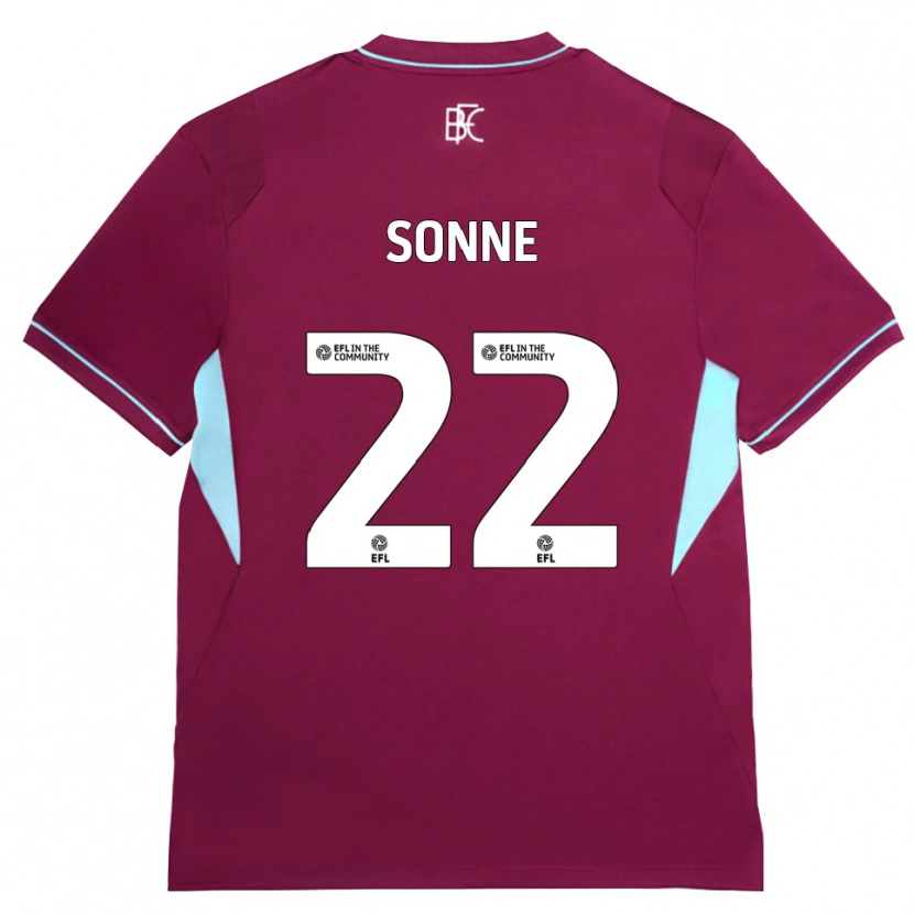 Danxen Dzieci Oliver Sonne #22 Bordowy Zielony Domowa Koszulka 2026/27 Koszulki Klubowe
