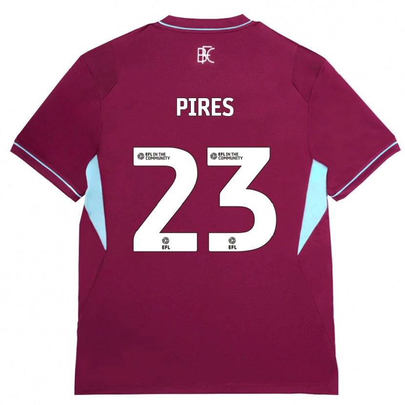 Danxen Dzieci Lucas Pires #23 Bordowy Zielony Domowa Koszulka 2026/27 Koszulki Klubowe