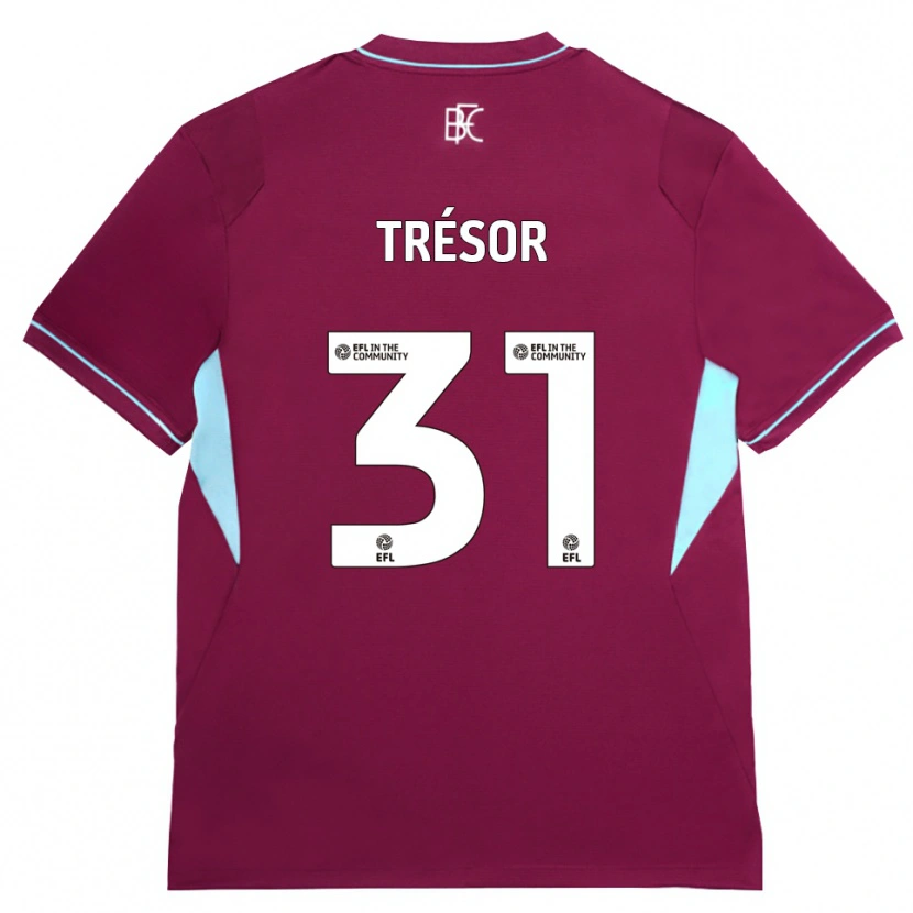 Danxen Dzieci Mike Tresor #31 Bordowy Zielony Domowa Koszulka 2026/27 Koszulki Klubowe