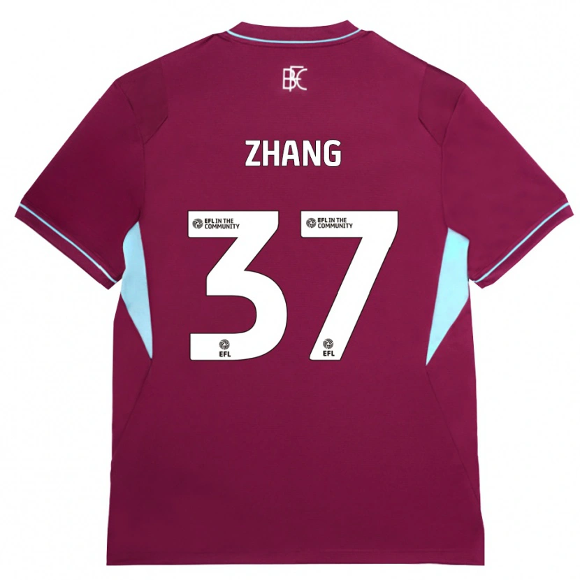 Danxen Dzieci Jiaming Zhang #37 Bordowy Zielony Domowa Koszulka 2026/27 Koszulki Klubowe