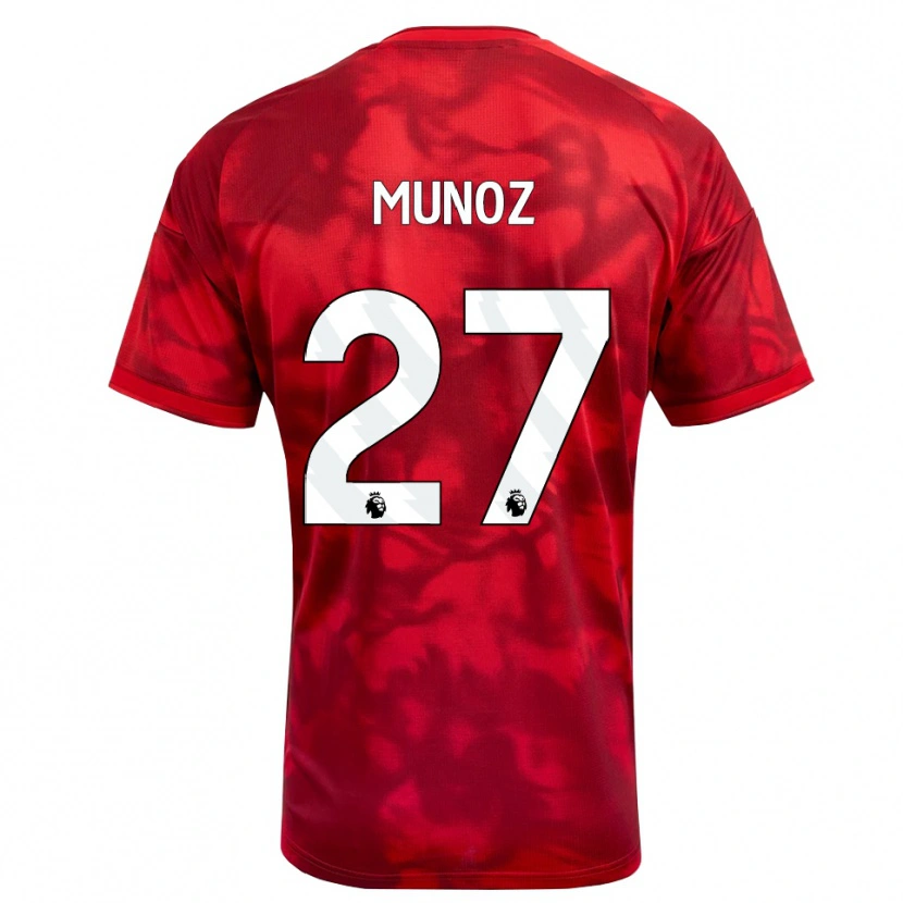 Danxen Dzieci Daniel Muñoz #27 Karmazynowy Biały Domowa Koszulka 2026/27 Koszulki Klubowe