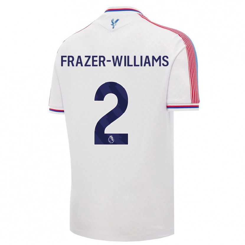 Danxen Dzieci Khyan Frazer-Williams #2 Biały Czerwony Niebieski Domowa Koszulka 2026/27 Koszulki Klubowe