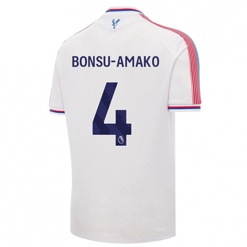 Danxen Dzieci Sebastian Bonsu-Amako #4 Biały Czerwony Niebieski Domowa Koszulka 2026/27 Koszulki Klubowe