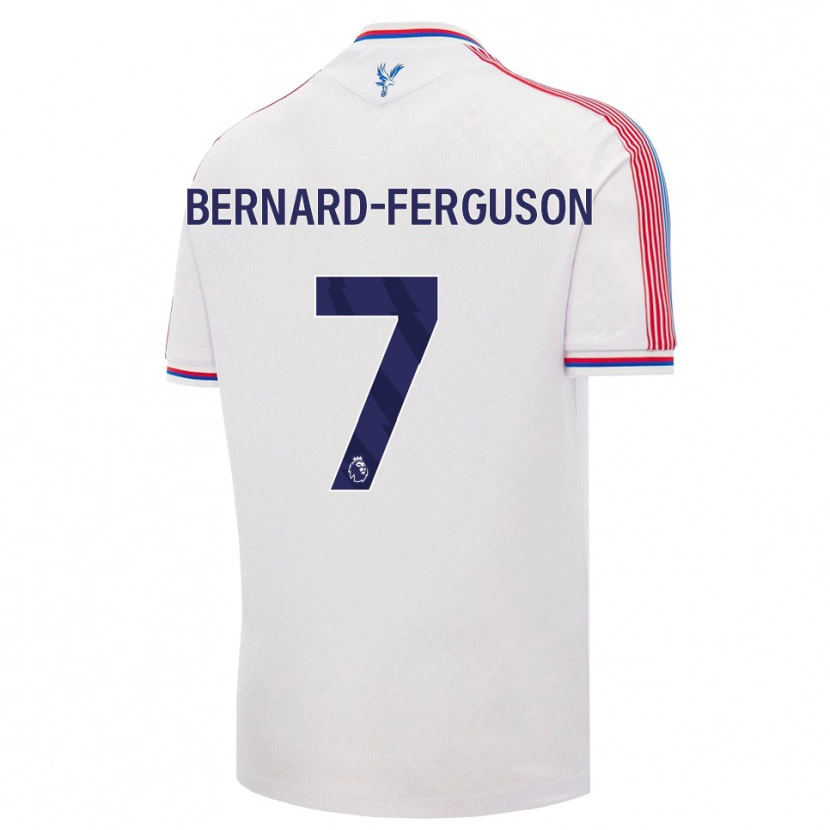 Danxen Dzieci Makai Bernard-Ferguson #7 Biały Czerwony Niebieski Domowa Koszulka 2026/27 Koszulki Klubowe