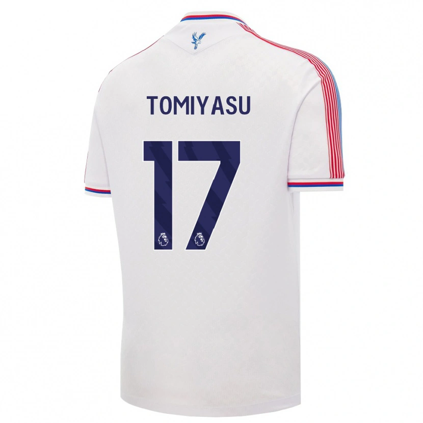 Danxen Dzieci Takehiro Tomiyasu #17 Biały Czerwony Niebieski Domowa Koszulka 2026/27 Koszulki Klubowe