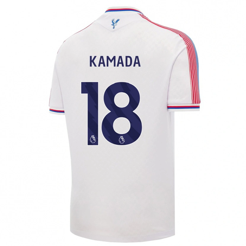Danxen Dzieci Daichi Kamada #18 Biały Czerwony Niebieski Domowa Koszulka 2026/27 Koszulki Klubowe