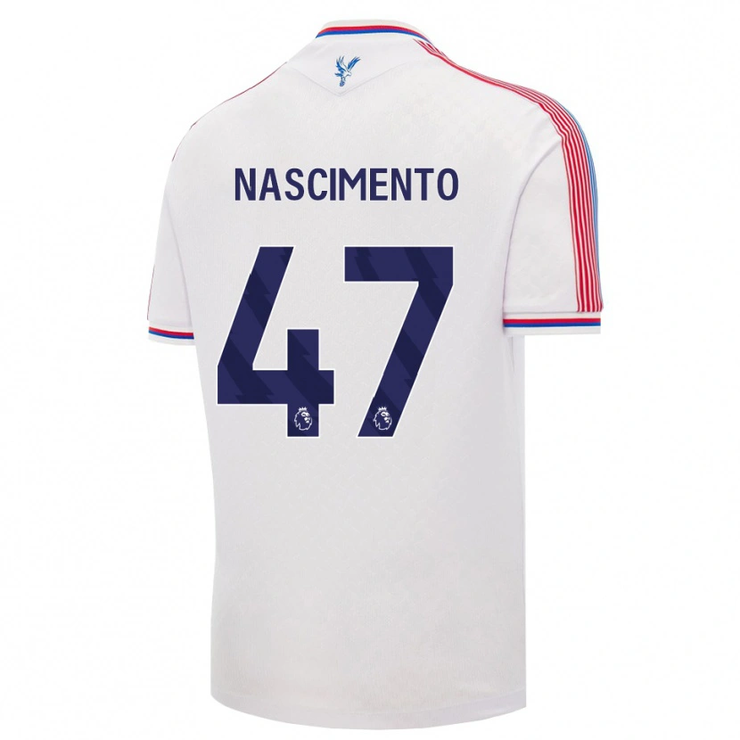 Danxen Dzieci Adler Nascimento #47 Biały Czerwony Niebieski Domowa Koszulka 2026/27 Koszulki Klubowe