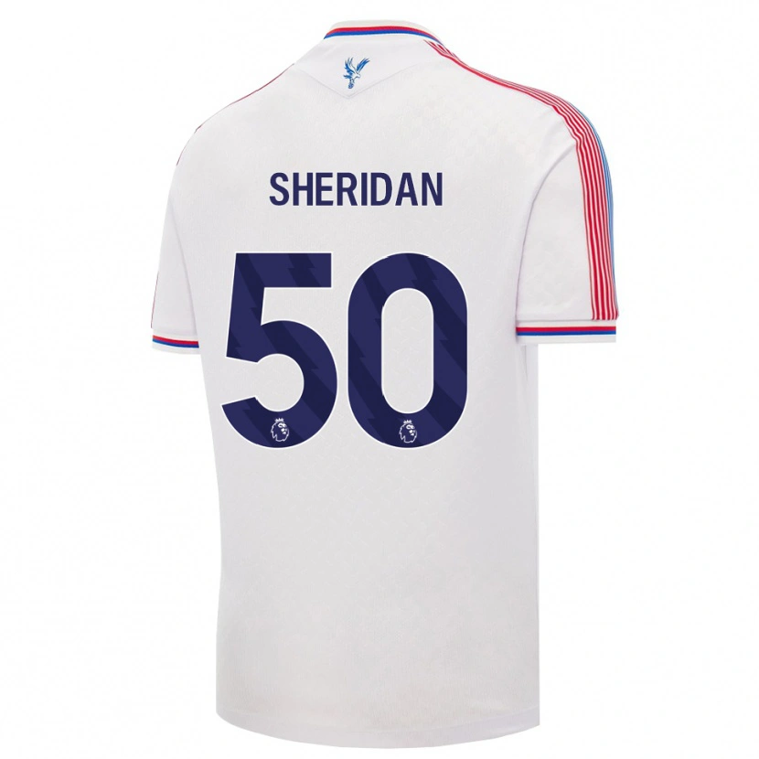 Danxen Dzieci Joe Sheridan #50 Biały Czerwony Niebieski Domowa Koszulka 2026/27 Koszulki Klubowe