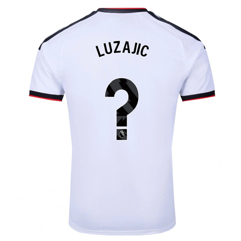 Danxen Dzieci Stefan Luzajic #0 Biały Czarny Czerwony Domowa Koszulka 2026/27 Koszulki Klubowe