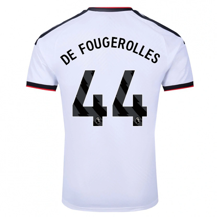 Danxen Dzieci Luc De Fougerolles #44 Biały Czarny Czerwony Domowa Koszulka 2026/27 Koszulki Klubowe