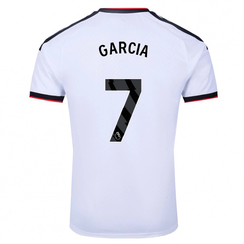 Danxen Dzieci Gonzalo García #7 Biały Czarny Czerwony Domowa Koszulka 2026/27 Koszulki Klubowe