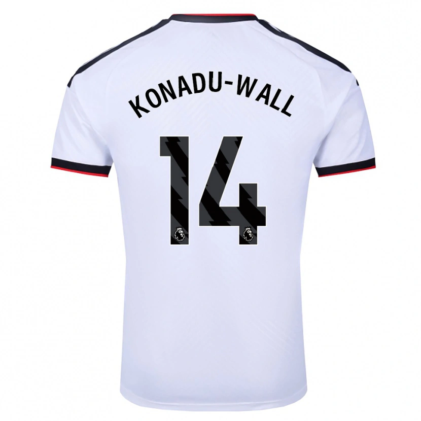 Danxen Dzieci Lewis Konadu-Wall #14 Biały Czarny Czerwony Domowa Koszulka 2026/27 Koszulki Klubowe