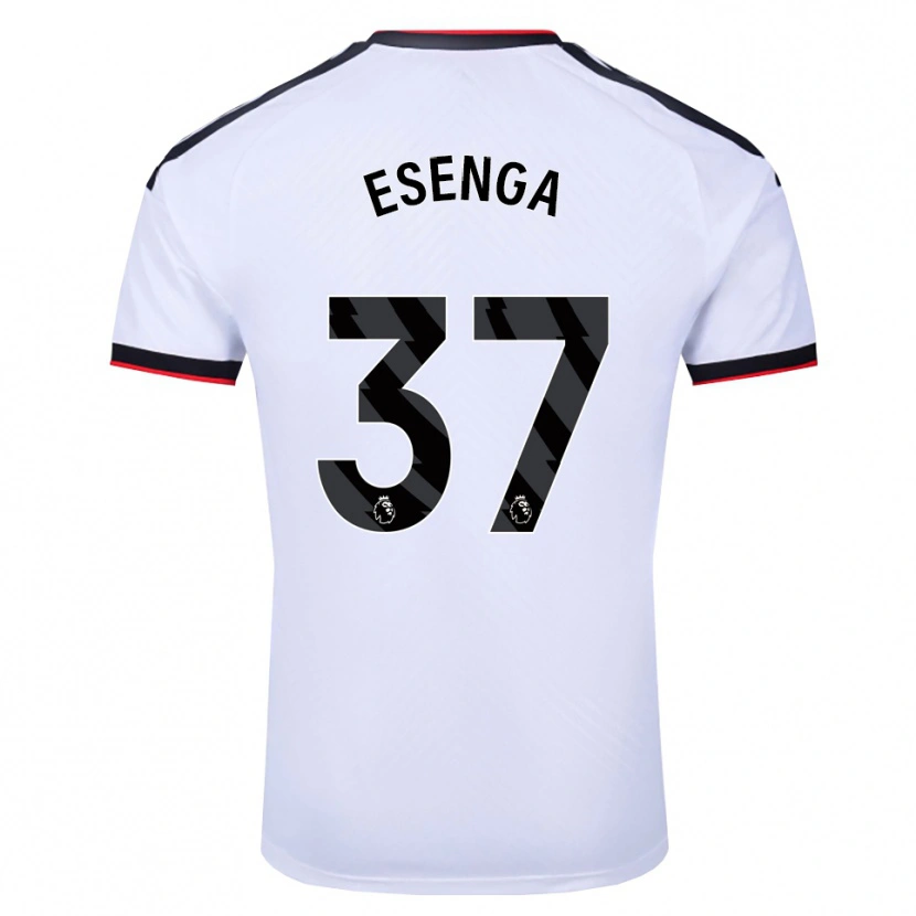 Danxen Dzieci Jonathan Esenga #37 Biały Czarny Czerwony Domowa Koszulka 2026/27 Koszulki Klubowe