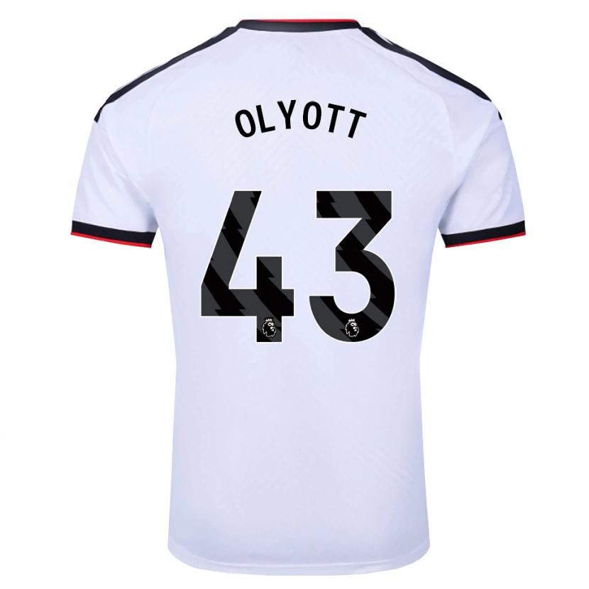 Danxen Dzieci Tom Olyott #43 Biały Czarny Czerwony Domowa Koszulka 2026/27 Koszulki Klubowe