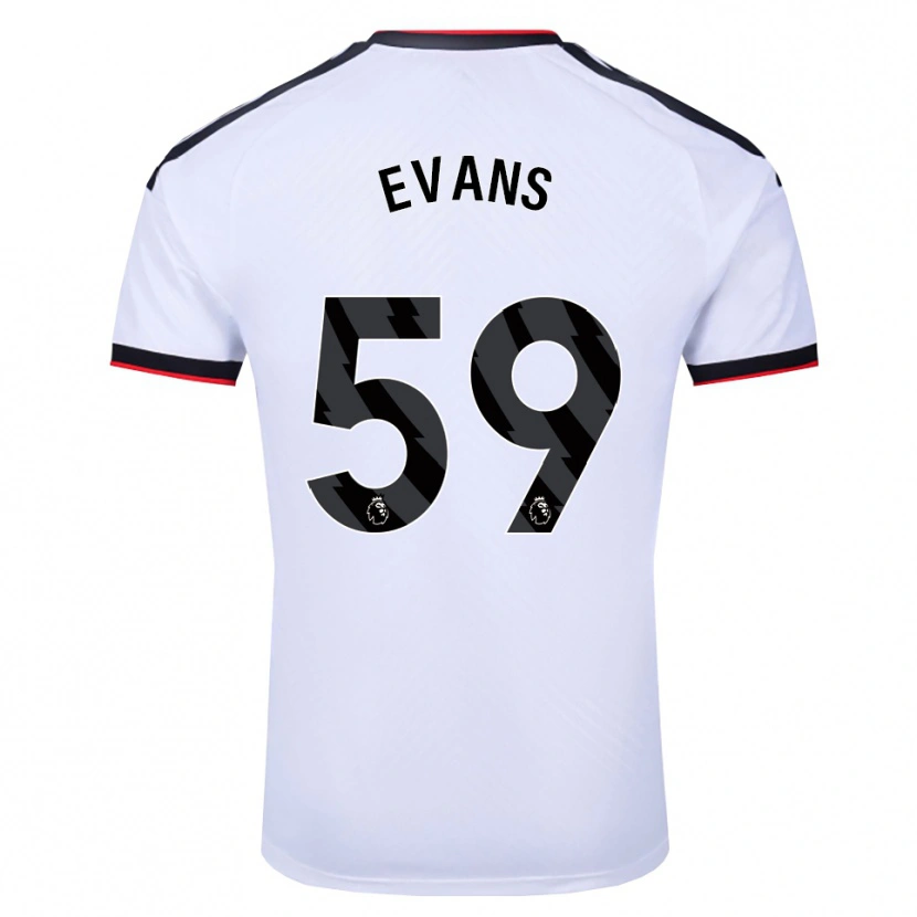 Danxen Dzieci Aidan Evans #59 Biały Czarny Czerwony Domowa Koszulka 2026/27 Koszulki Klubowe