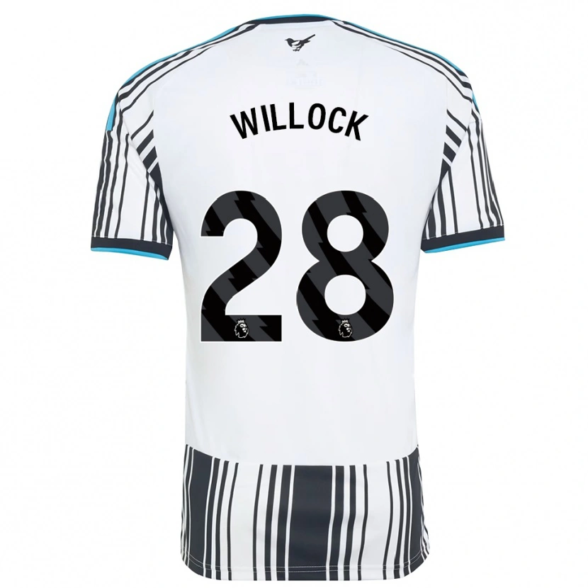 Danxen Dzieci Joe Willock #28 Błękitny Czarny Biały Domowa Koszulka 2026/27 Koszulki Klubowe