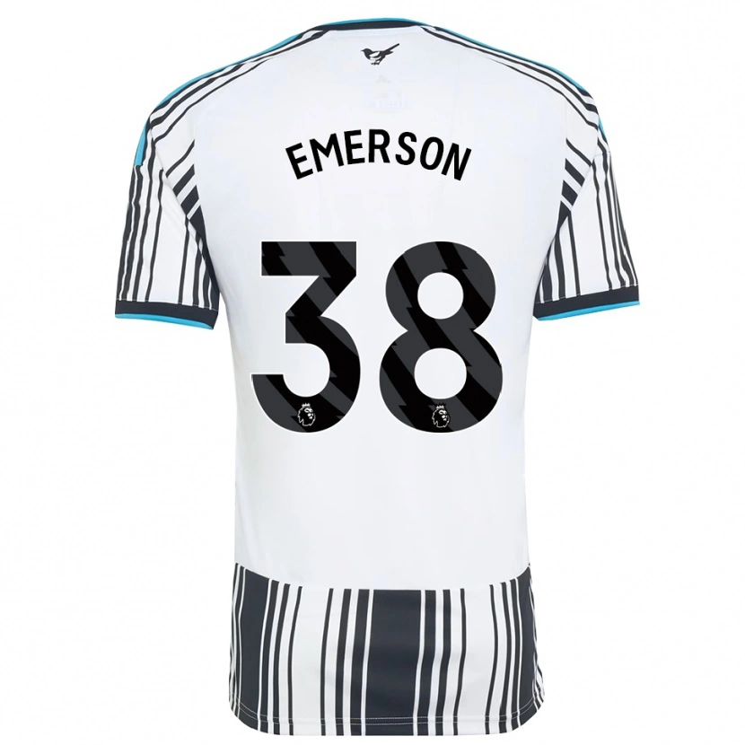 Danxen Dzieci Johnny Emerson #38 Błękitny Czarny Biały Domowa Koszulka 2026/27 Koszulki Klubowe