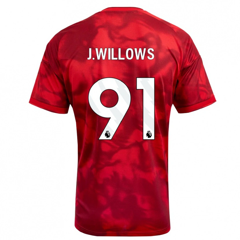 Danxen Dzieci Jordan Willows #91 Karmazynowy Biały Domowa Koszulka 2026/27 Koszulki Klubowe