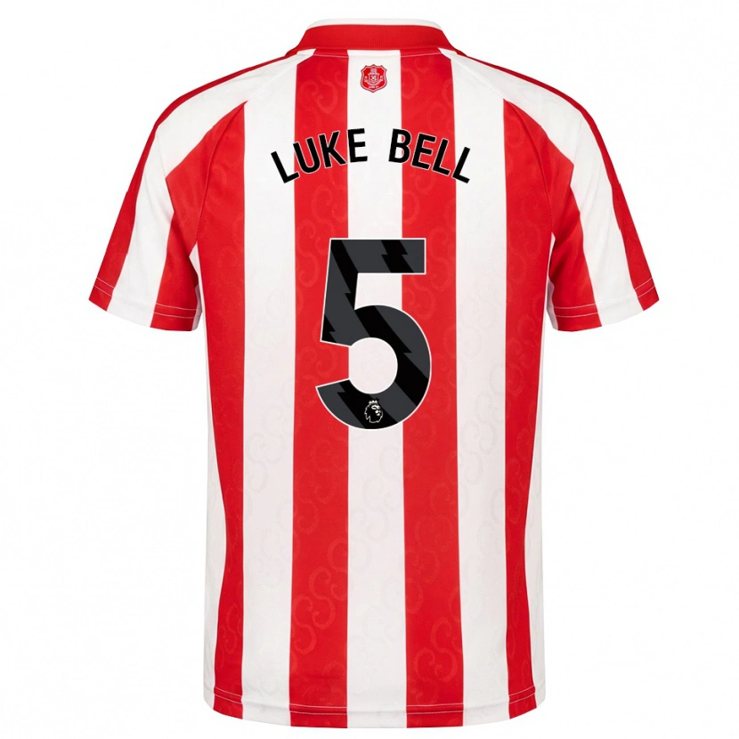 Danxen Dzieci Luke Bell #5 Czerwony Biały Czarny Domowa Koszulka 2026/27 Koszulki Klubowe