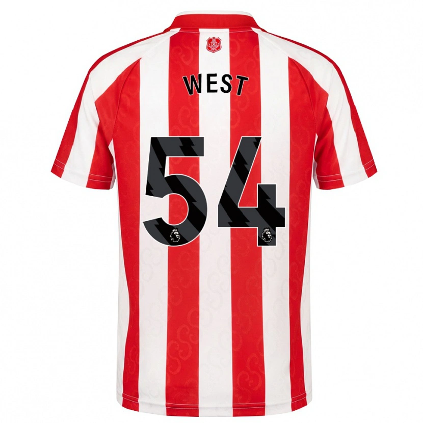 Danxen Dzieci Ella West #54 Czerwony Biały Czarny Domowa Koszulka 2026/27 Koszulki Klubowe