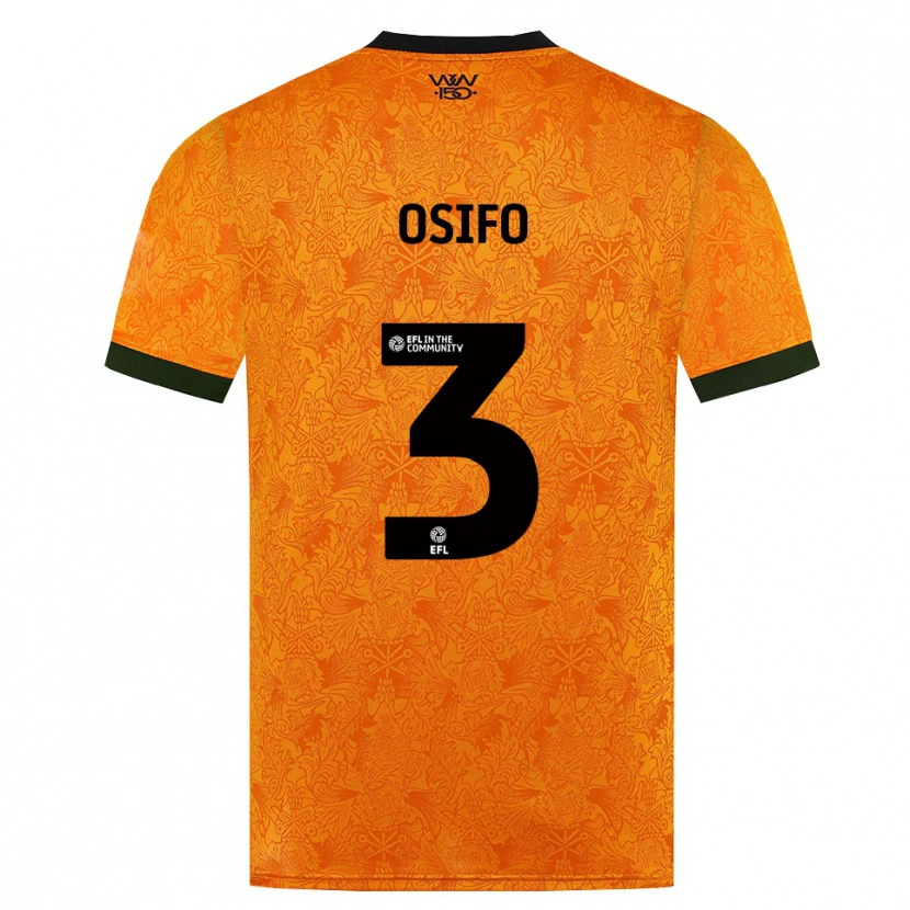 Danxen Dzieci David Osifo #3 Pomarańczowy Czarny Domowa Koszulka 2026/27 Koszulki Klubowe