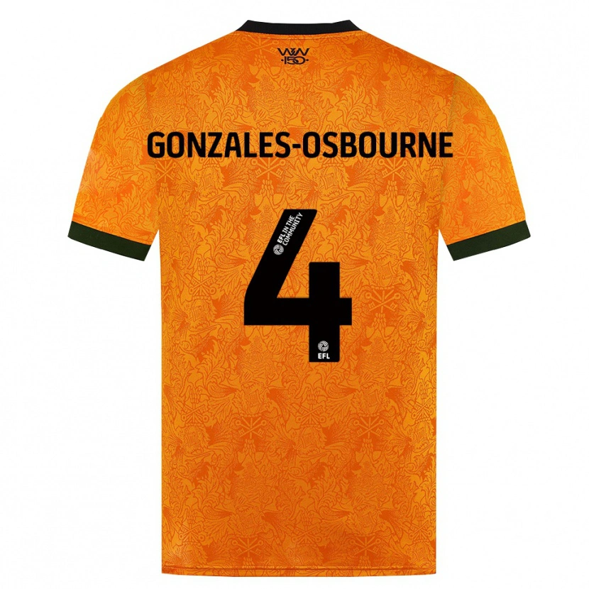 Danxen Dzieci Isaiah Gonzales-Osbourne #4 Pomarańczowy Czarny Domowa Koszulka 2026/27 Koszulki Klubowe