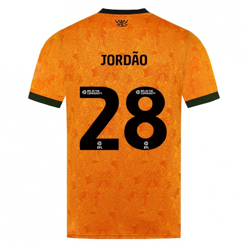 Danxen Dzieci Bruno Jordão #28 Pomarańczowy Czarny Domowa Koszulka 2026/27 Koszulki Klubowe