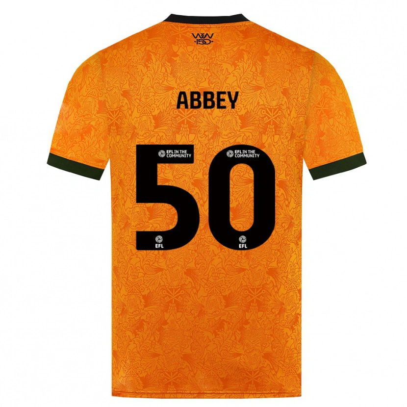 Danxen Dzieci Jerome Abbey #50 Pomarańczowy Czarny Domowa Koszulka 2026/27 Koszulki Klubowe