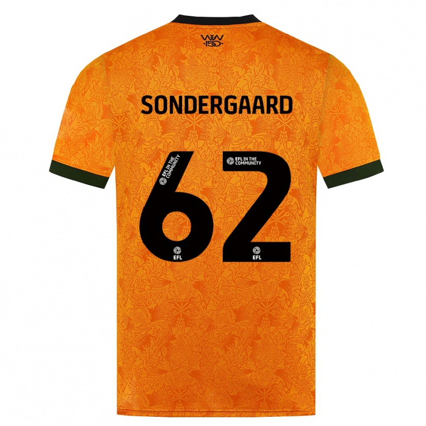 Danxen Dzieci Andreas Sondergaard #62 Pomarańczowy Czarny Domowa Koszulka 2026/27 Koszulki Klubowe