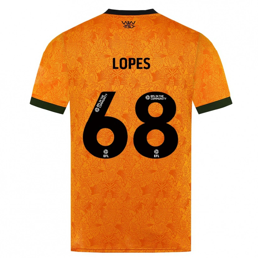 Danxen Dzieci Leo Lopes #68 Pomarańczowy Czarny Domowa Koszulka 2026/27 Koszulki Klubowe
