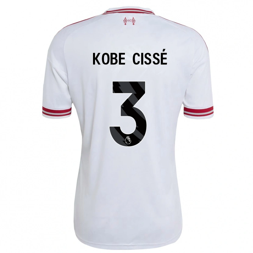 Danxen Dzieci Prince Cissé #3 Czerwony Biały Wyjazdowa Koszulka 2026/27 Koszulki Klubowe
